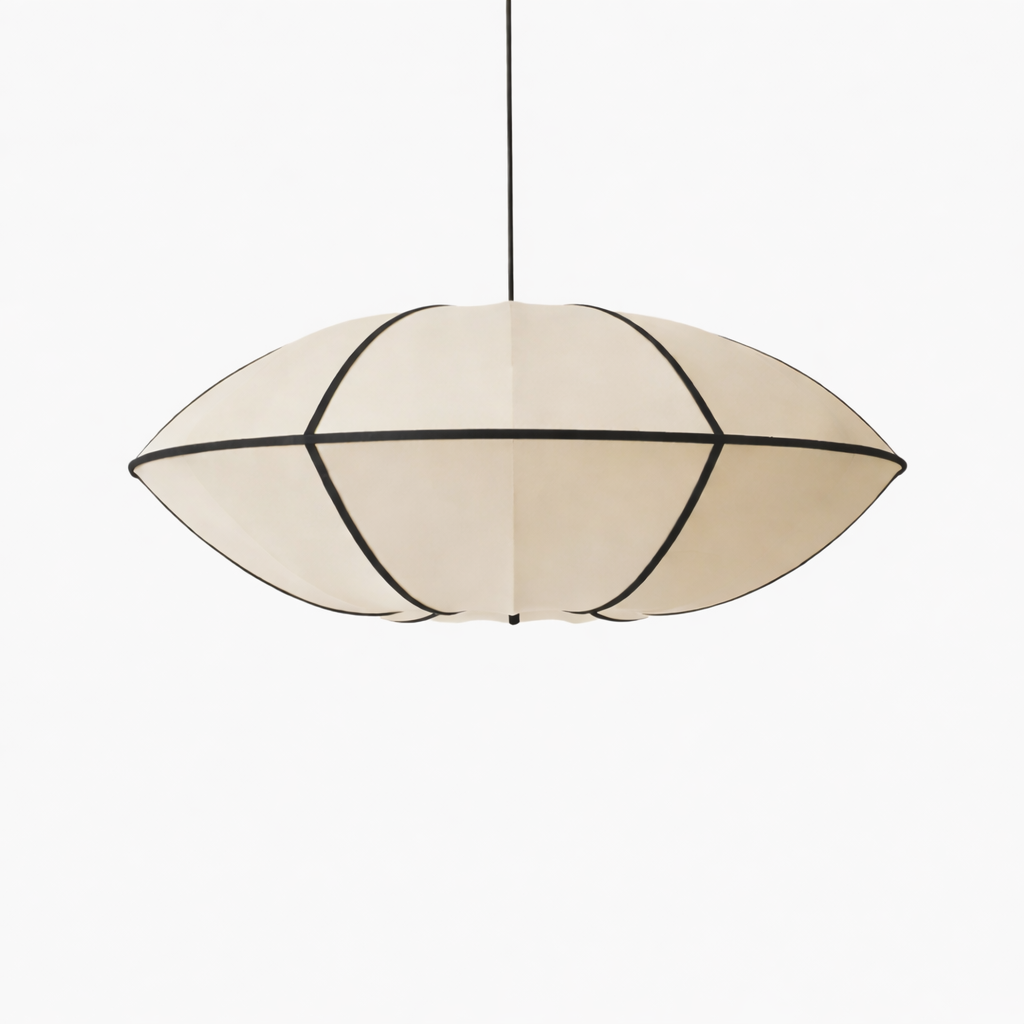 AVELIA - Skulptural Taklampa i Tyg – Mjuk & Modern Elegans