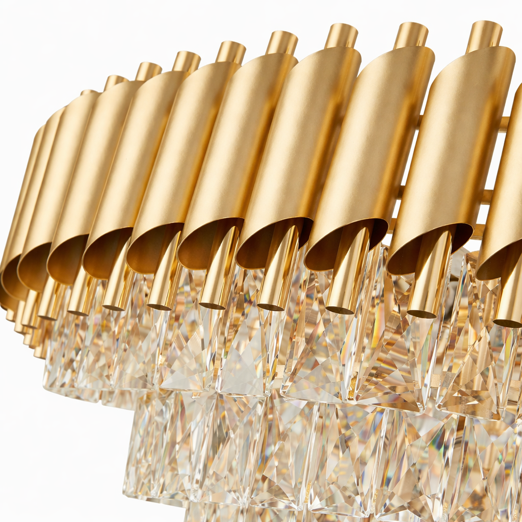 BELLORA - Lyxig Kristallkrona i Guld