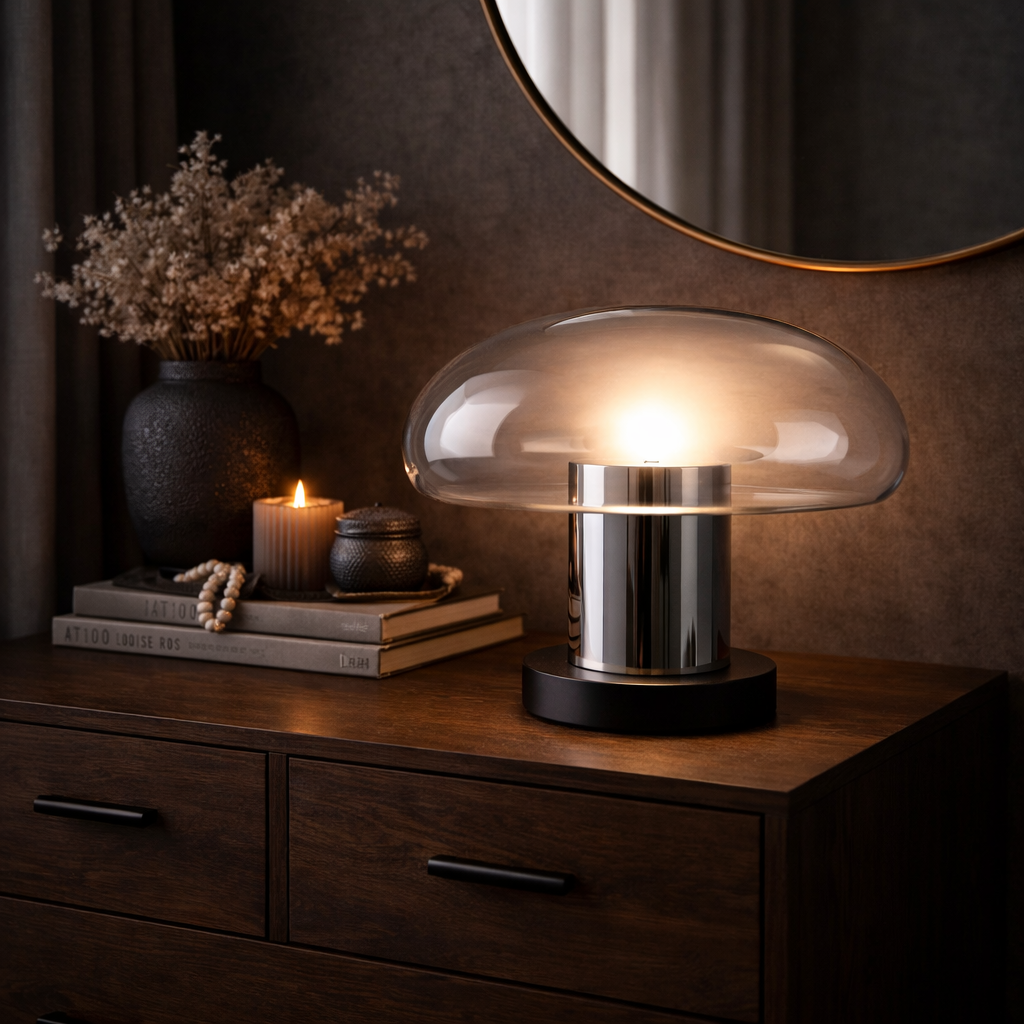 LUMERA - Modern Bordslampa i Glas