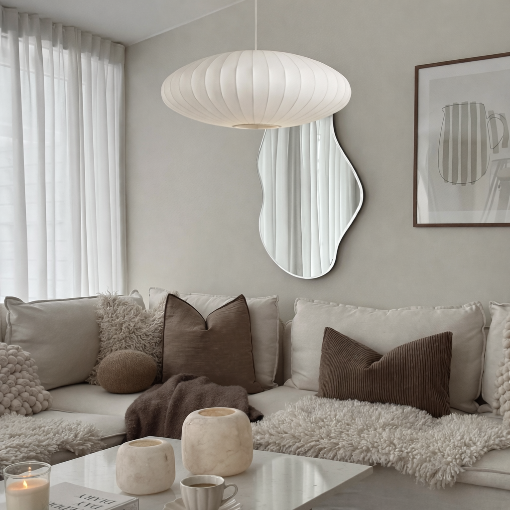 MIREL - Japansk Pendellampa i Silke