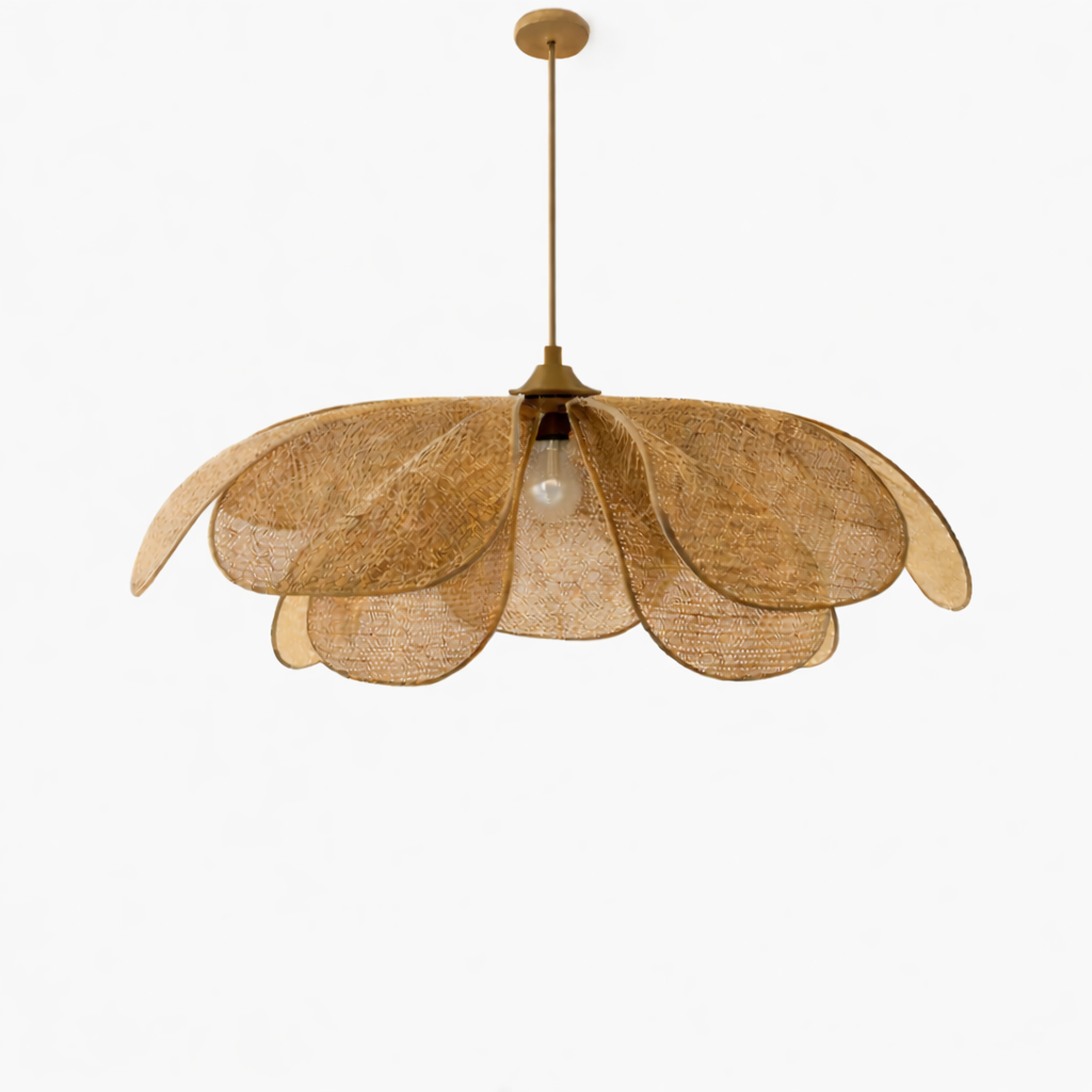 FLORIA - Handvävd Taklampa i Japandi Stil