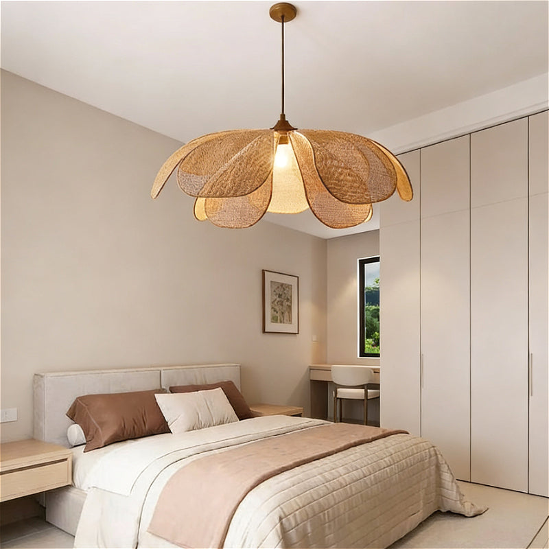 FLORIA - Handvävd Taklampa i Japandi Stil