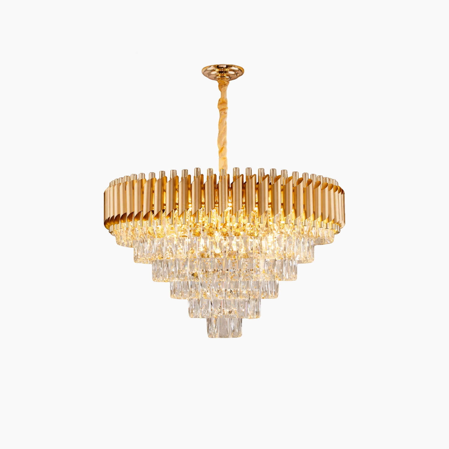 BELLORA - Lyxig Kristallkrona i Guld